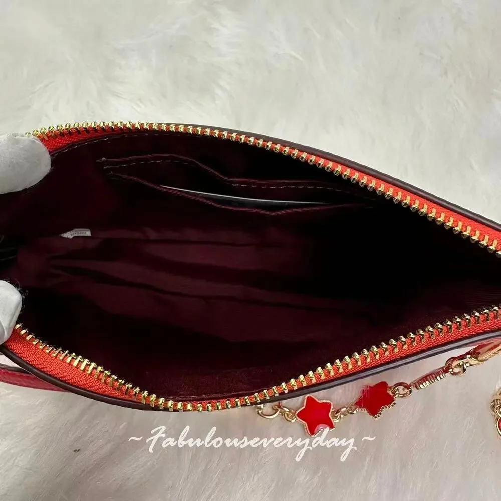 Coach Nolita 19 Shoulder Bag Leather/Gold/Carnation CBQ88 + Extended Chain NWT